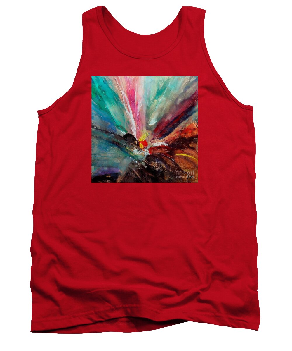 Fiesta Tank Top featuring the painting Fiesta by Dragica Micki Fortuna