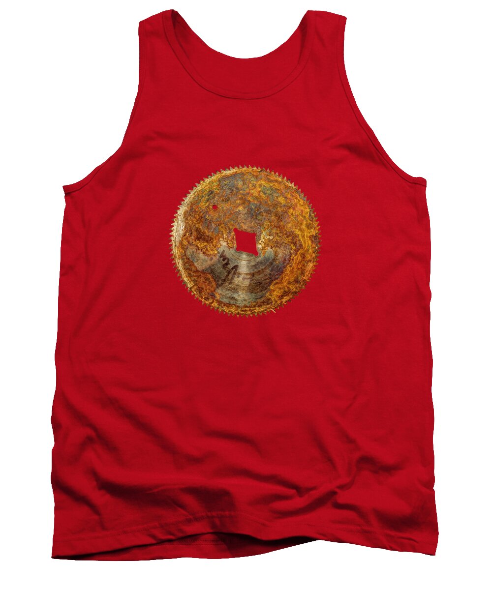 Blade Tank Top featuring the photograph Fine Tooth Sawblade by YoPedro