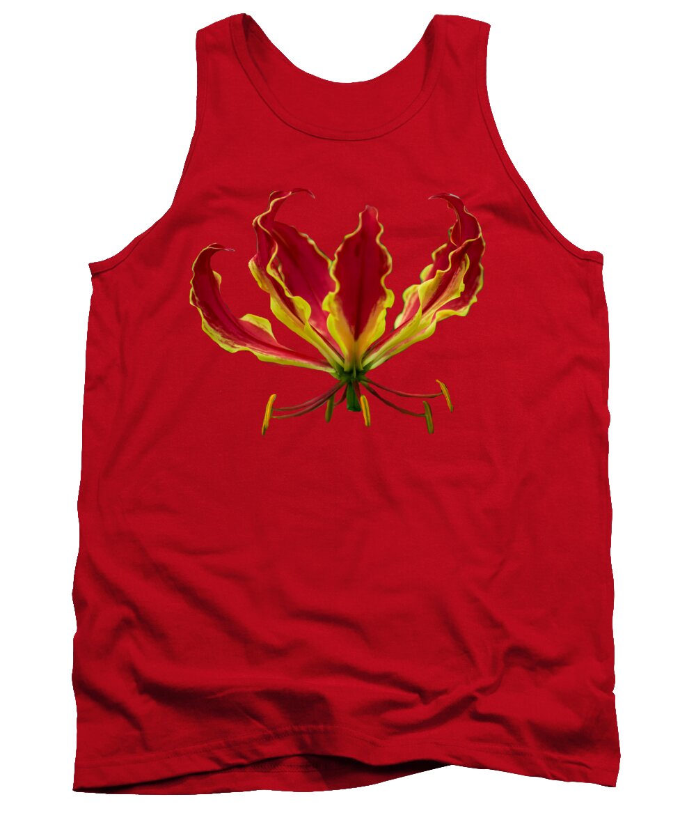 Lily Tank Top featuring the photograph Fire lily by Zina Stromberg