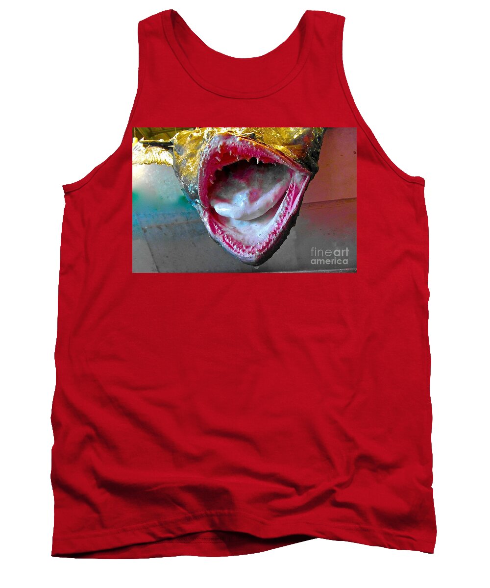 Fish Tank Top featuring the photograph Fish mouth by Elisabeth Derichs