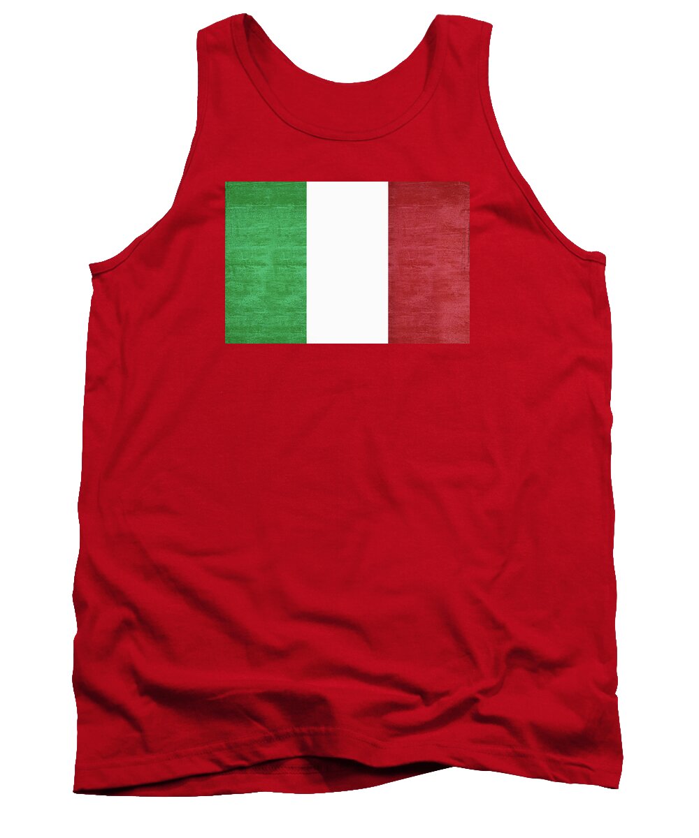 Italy Tank Top featuring the digital art Flag of Italy Grunge by Roy Pedersen