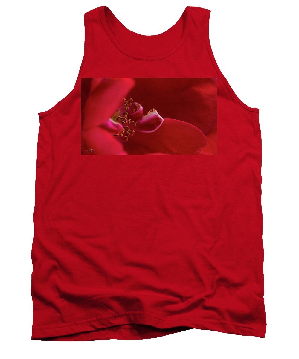 Rosa 'flammentanz' Tank Top featuring the photograph Flammentanz by Torbjorn Swenelius