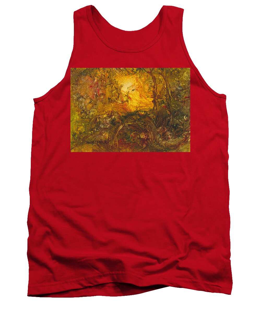 Forest Tank Top featuring the painting Forest Light 60 by David Ladmore