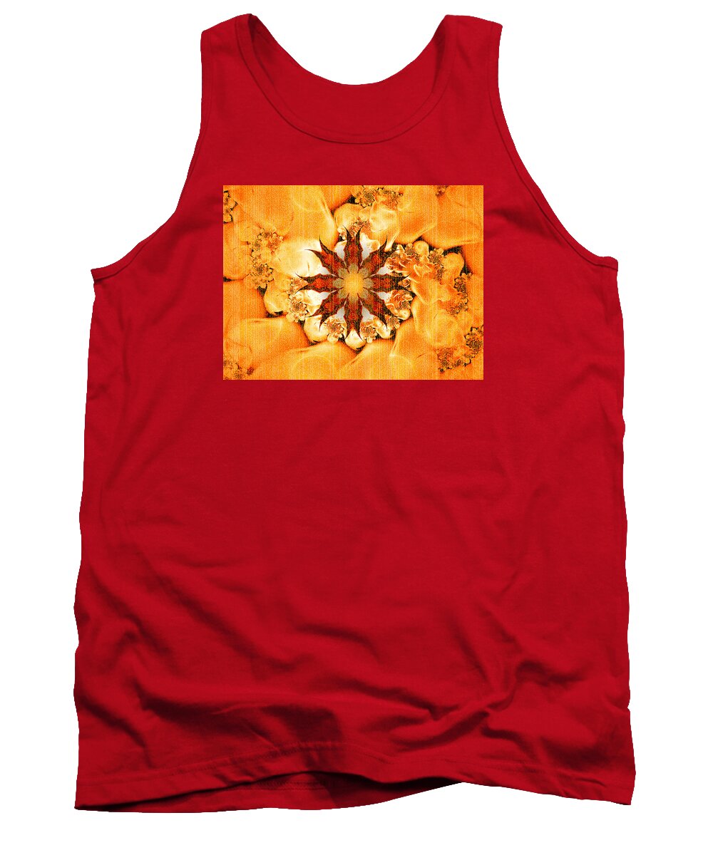 Fractal Tank Top featuring the digital art Glow by Richard Ortolano