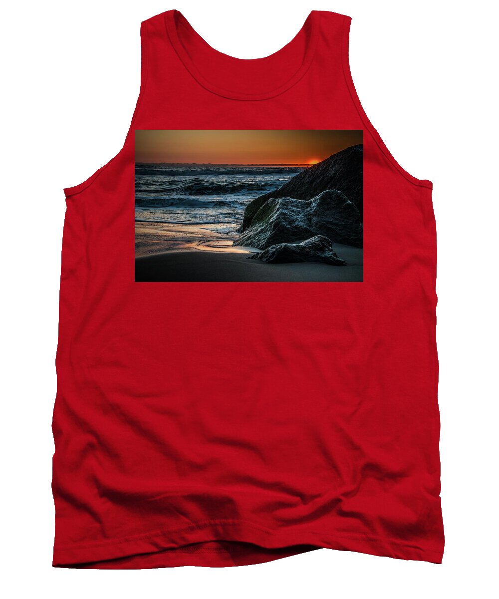 Sunrise Tank Top featuring the photograph Grommet Island 2 by Larkin's Balcony Photography