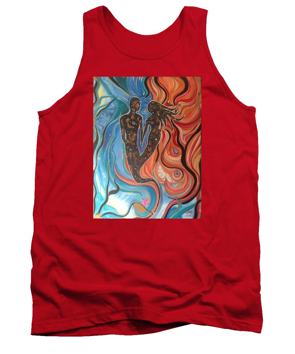 Masculine Tank Top featuring the painting Hand In Hand Forever by Tracy McDurmon