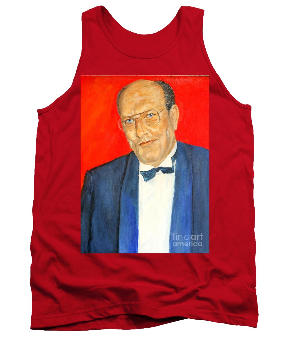 Portrait Tank Top featuring the painting Hanns by Dagmar Helbig