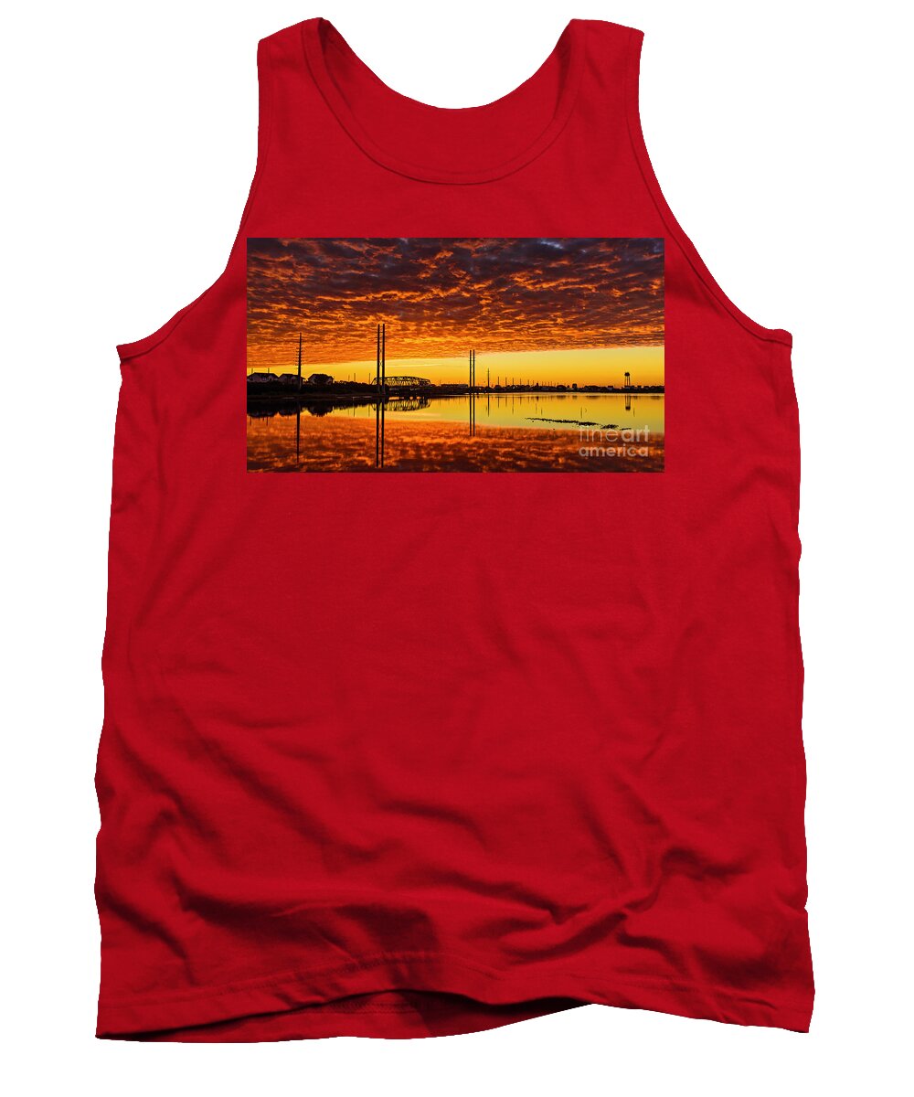 Surf City Tank Top featuring the photograph Swing Bridge Heat by DJA Images