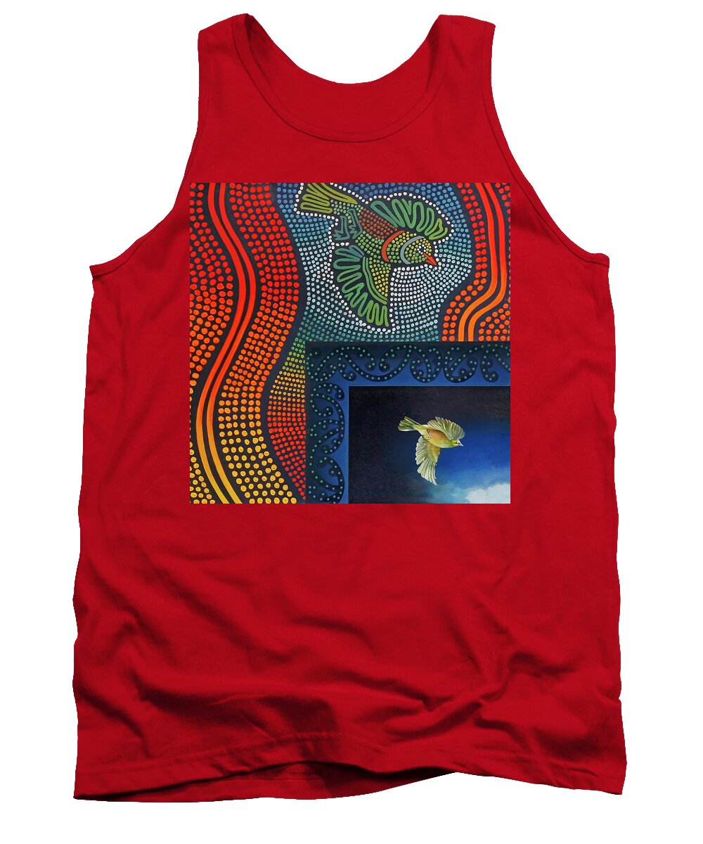 Digital Photo Art Tank Top featuring the painting Indigenous Dreaming 2 by Ian Anderson