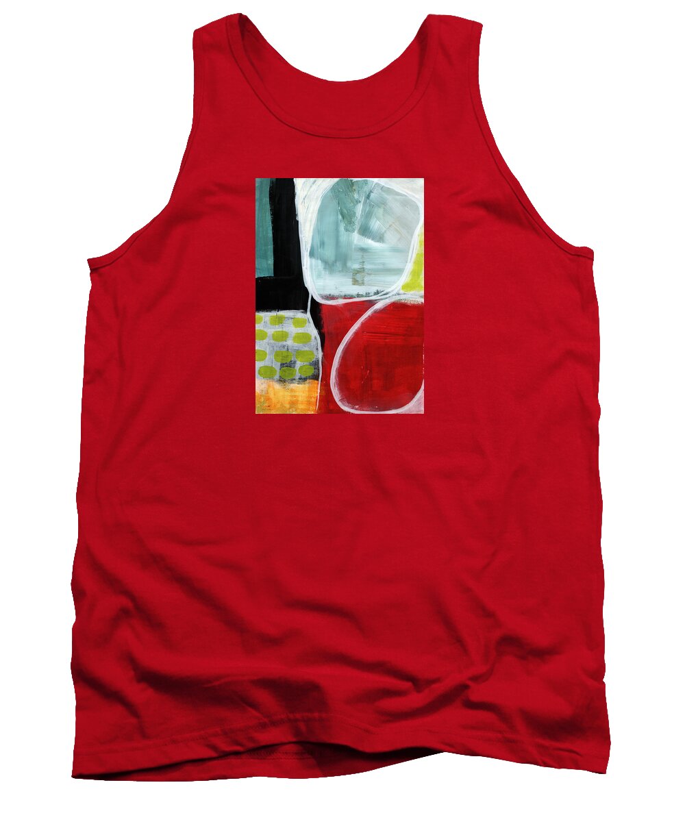 Abstract Tank Top featuring the painting Intersection 37- Abstract Art by Linda Woods