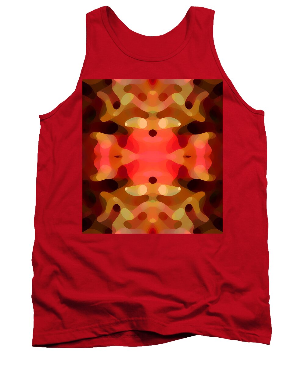 Abstract Painting Tank Top featuring the digital art Las Tunas Abstract Pattern by Amy Vangsgard