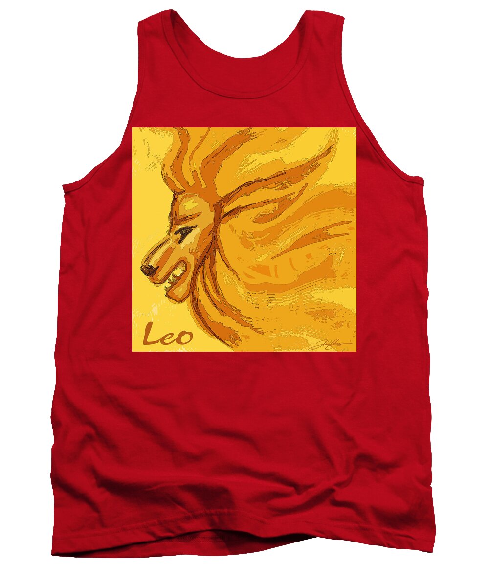 Leo Tank Top featuring the painting Leo by Tony Franza