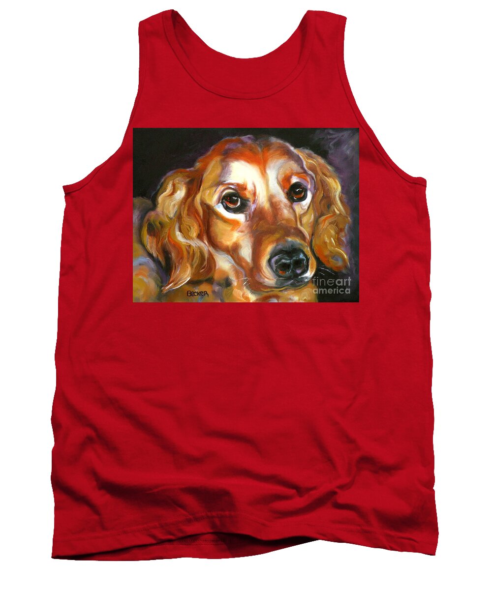 Oil Tank Top featuring the painting Let the Sunshine In by Susan A Becker