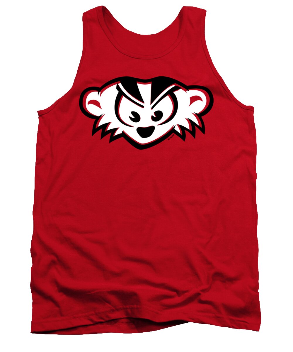 Wisconsin Tank Top featuring the digital art Mad Badger by Geoff Strehlow