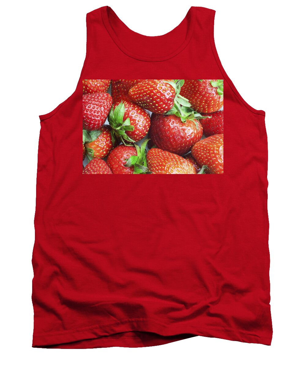 Marco Tank Top featuring the photograph Marco view of Strawberries by Paul Ge