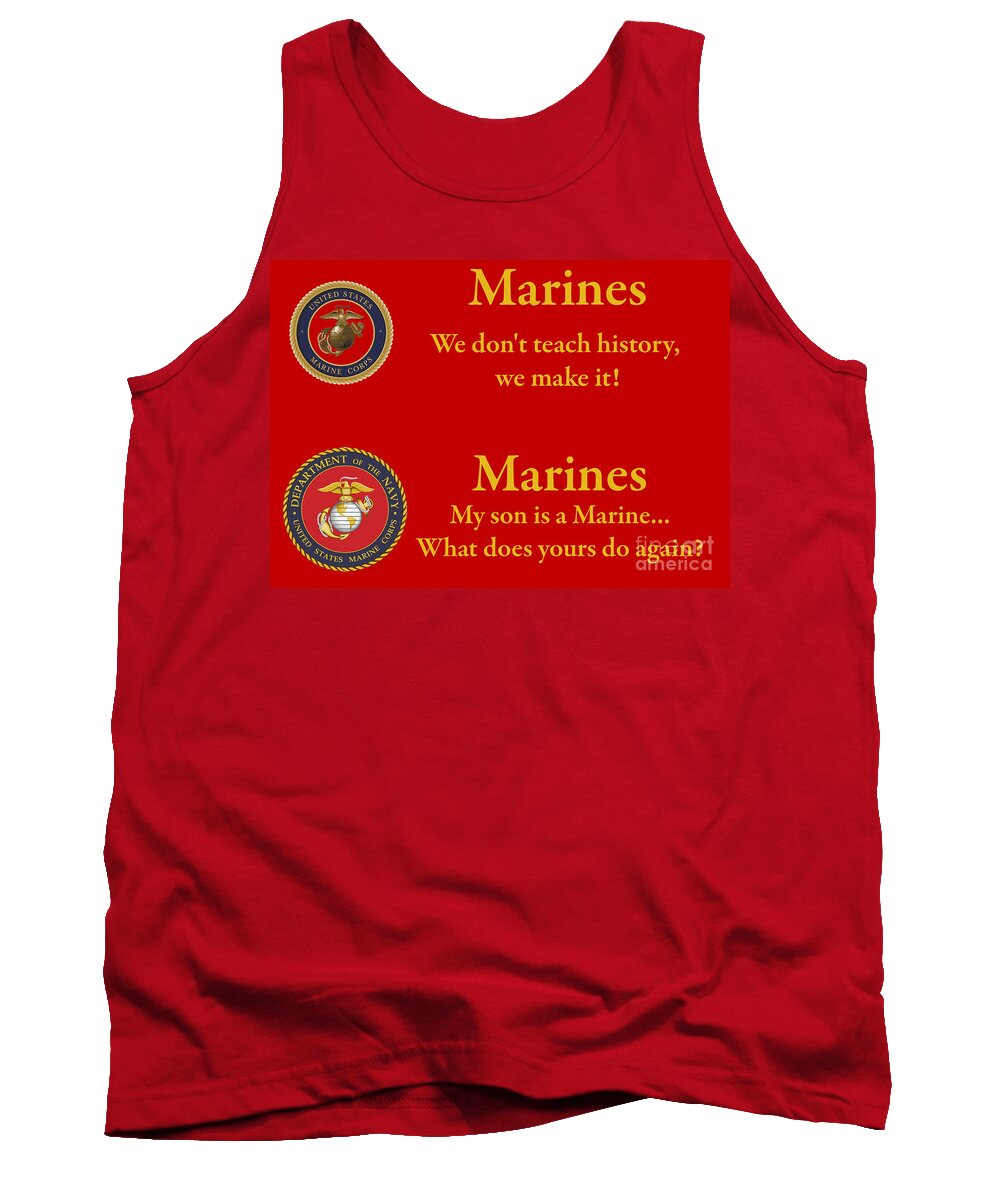 Marines Tank Top featuring the photograph Marine Son by Tim Mulina