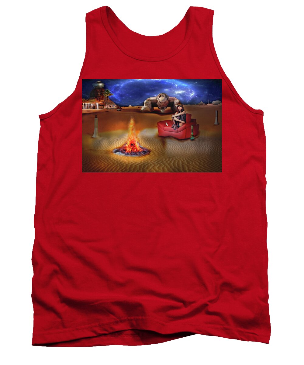 Music Tank Top featuring the digital art Mazzy Stars by Michael Cleere