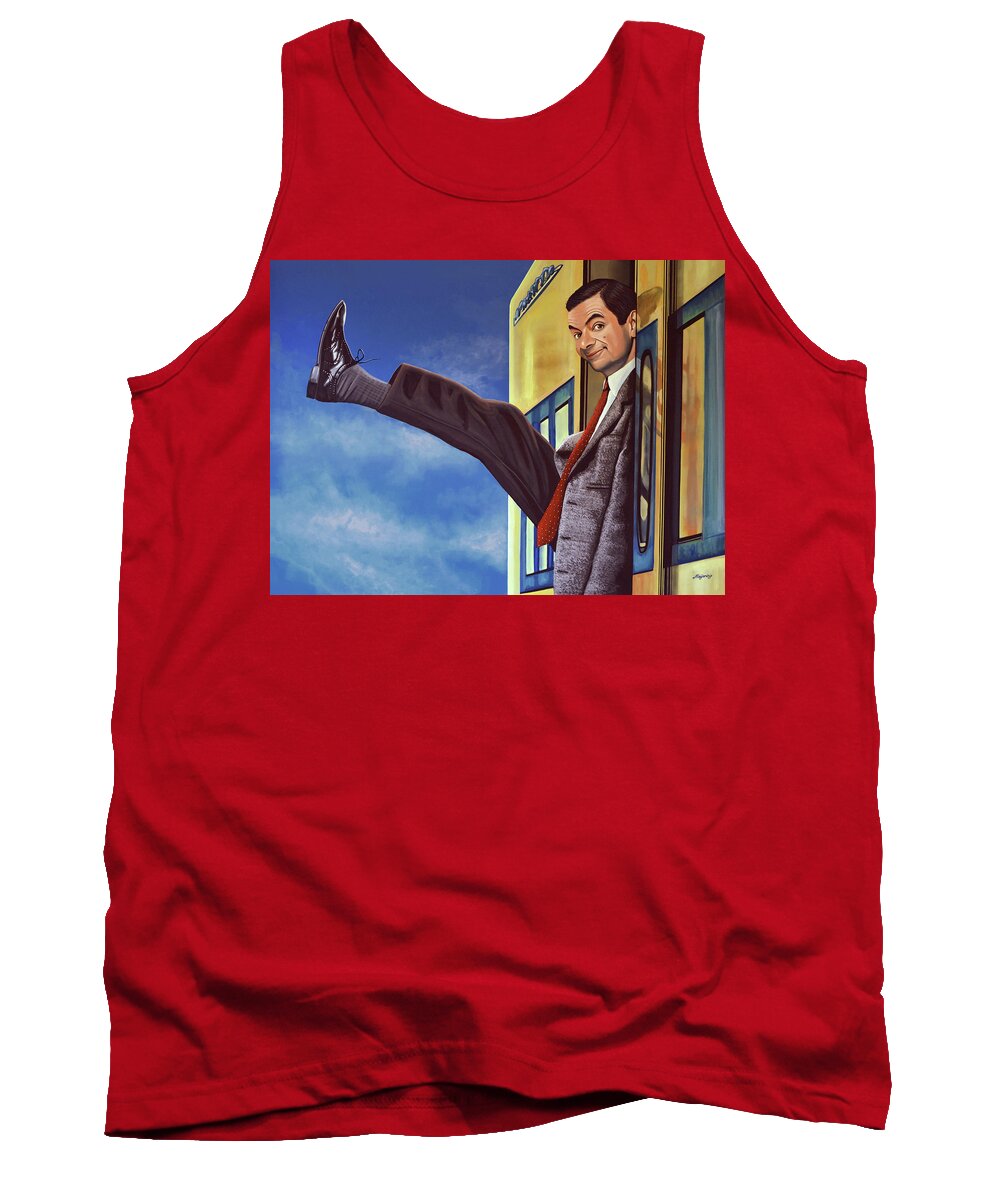 Mister Bean Tank Top featuring the painting Mister Bean by Paul Meijering