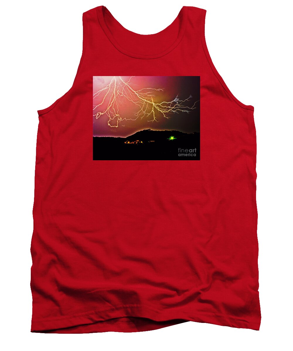 Michael Tidwell Photography Tank Top featuring the photograph Monster Lightning by Michael Tidwell by Michael Tidwell