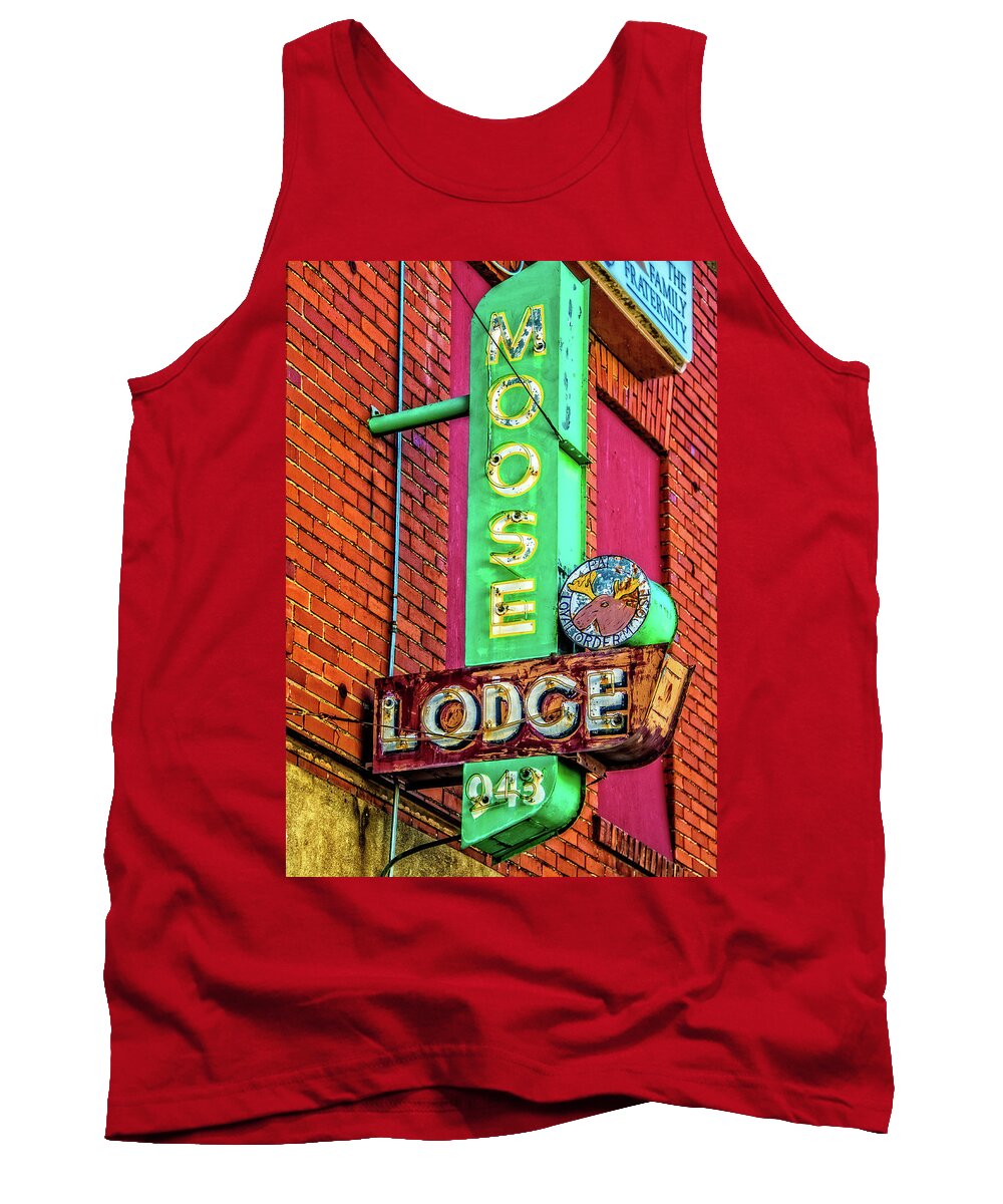 Moose Lodge Tank Top featuring the photograph Moose Lodge 943 by Ed Broberg