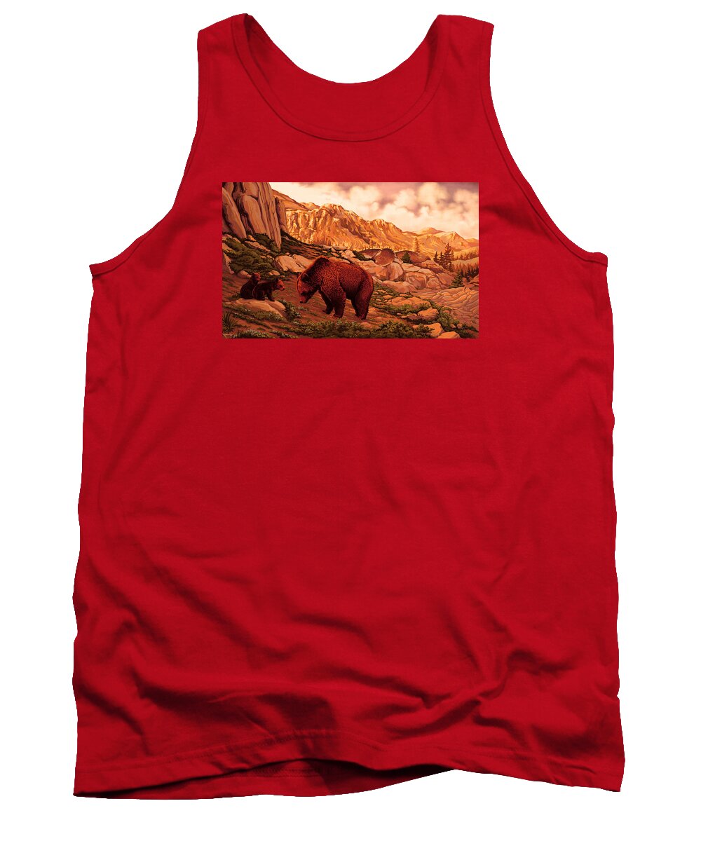 Nature Tank Top featuring the painting Morning Breakfast by Hans Neuhart