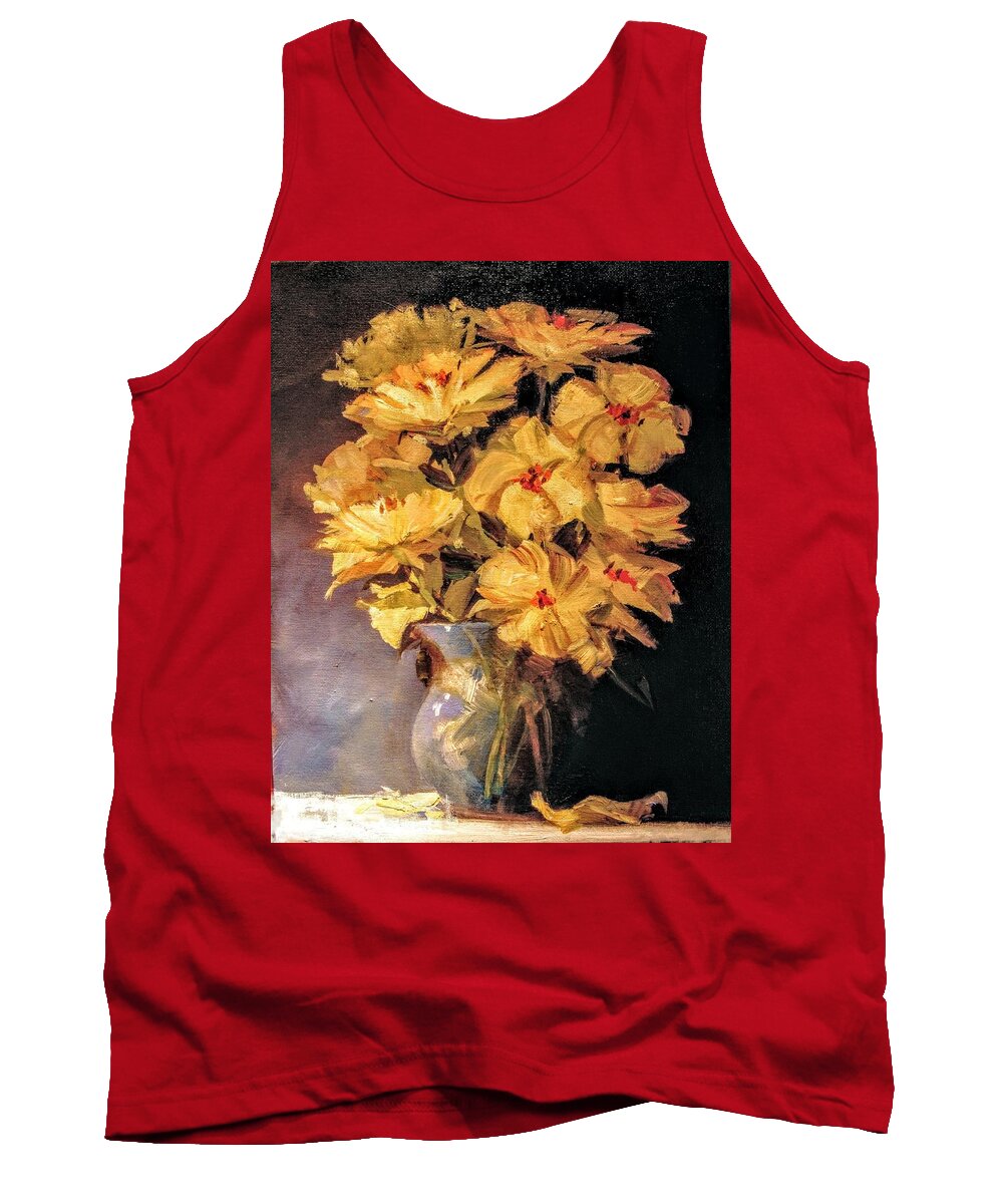 Tank Top featuring the painting Mother's Favorite Vase by Jessica Anne Thomas