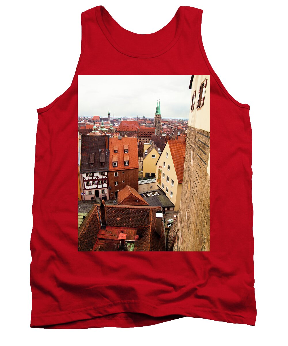 Architecture Tank Top featuring the photograph Nuremberg Cityscape by Steven Myers