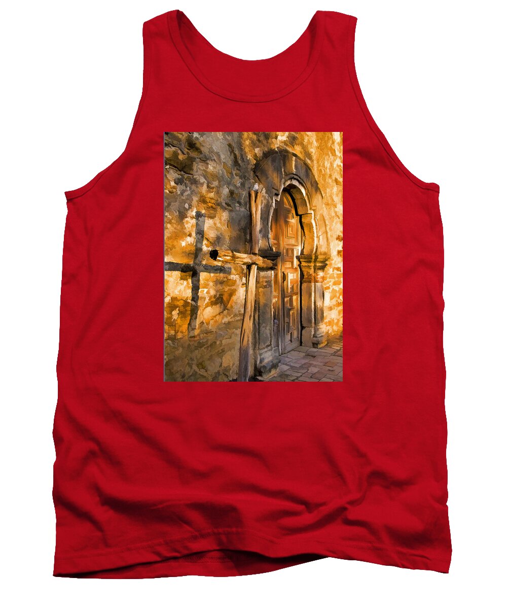 United States Tank Top featuring the photograph Old Mission Cross by Dennis Cox