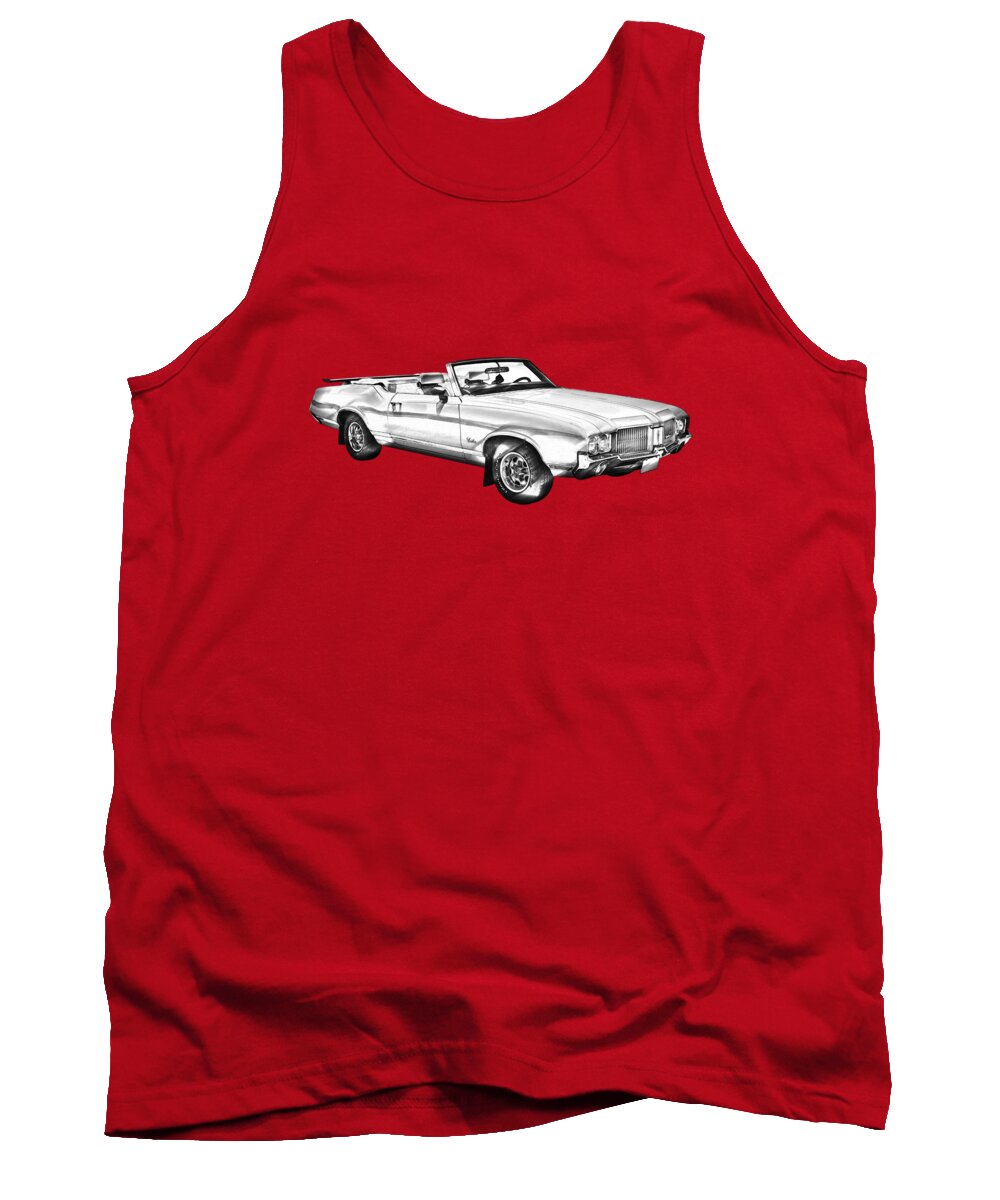 Oldsmobile Cutlass Supreme Tank Top featuring the photograph Oldsmobile Cutlass Supreme Muscle Car Illustration by Keith Webber Jr
