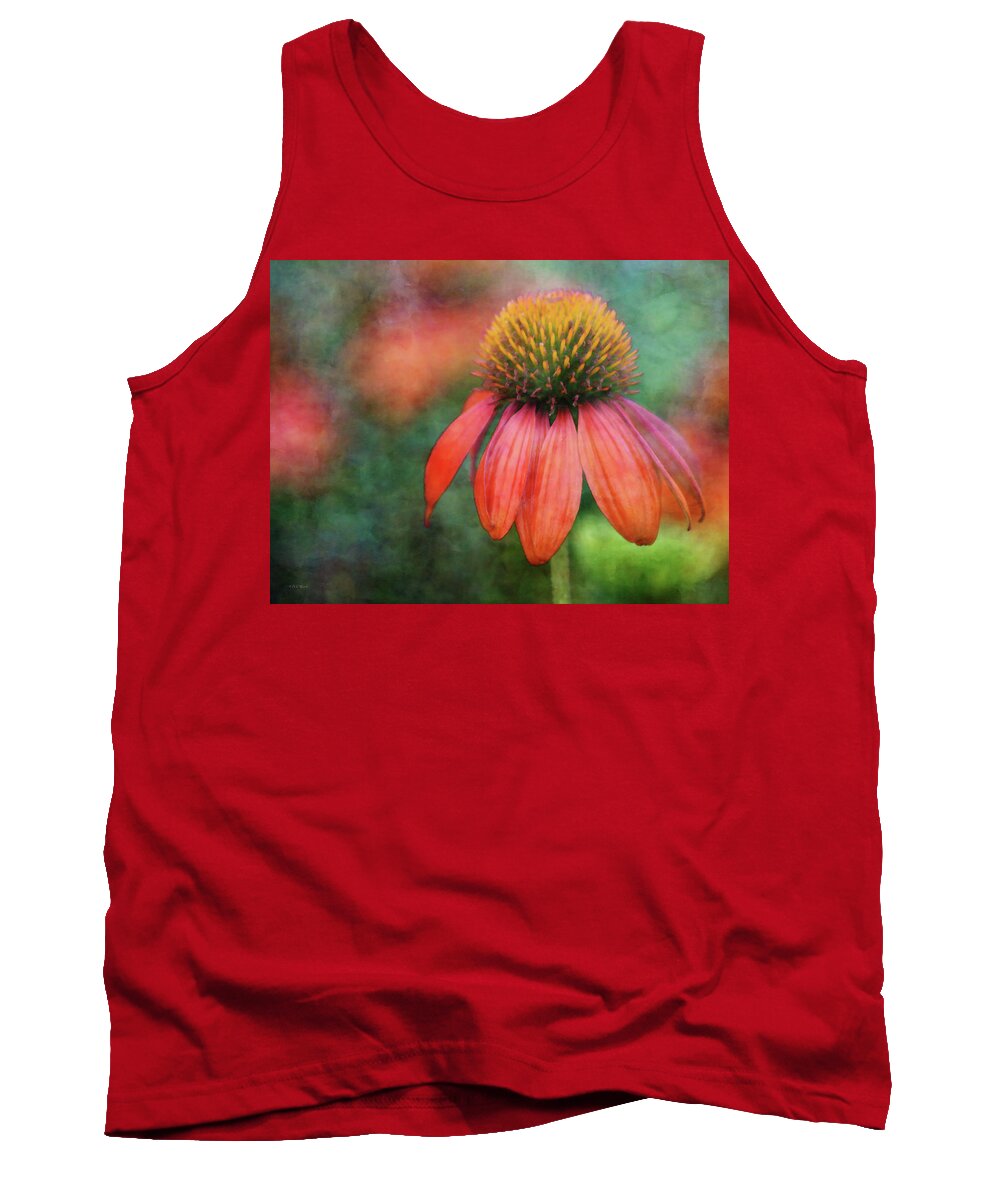 Impressionist Tank Top featuring the photograph Orange Coneflower 2576 IDP_2 by Steven Ward