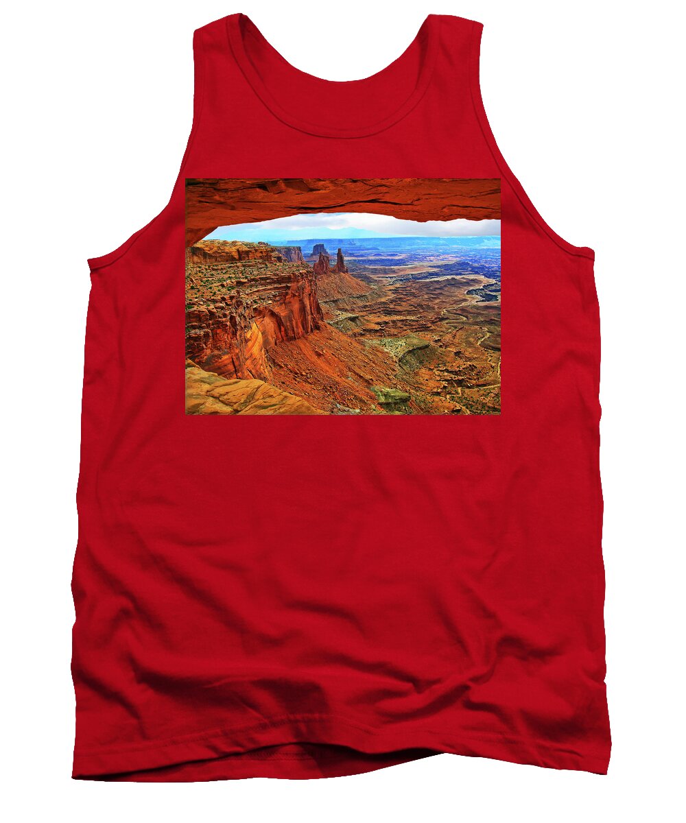 Moab Tank Top featuring the photograph Overlooking Canyonlands National Park  Moab Utah by Gary Baird