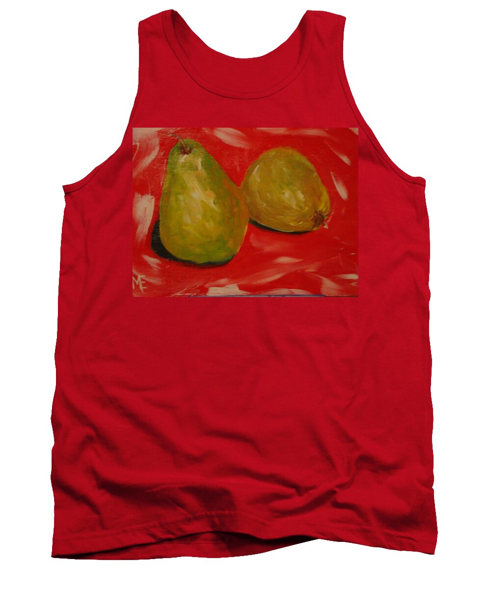 Pears Tank Top featuring the painting Pair of Pears by Melinda Etzold