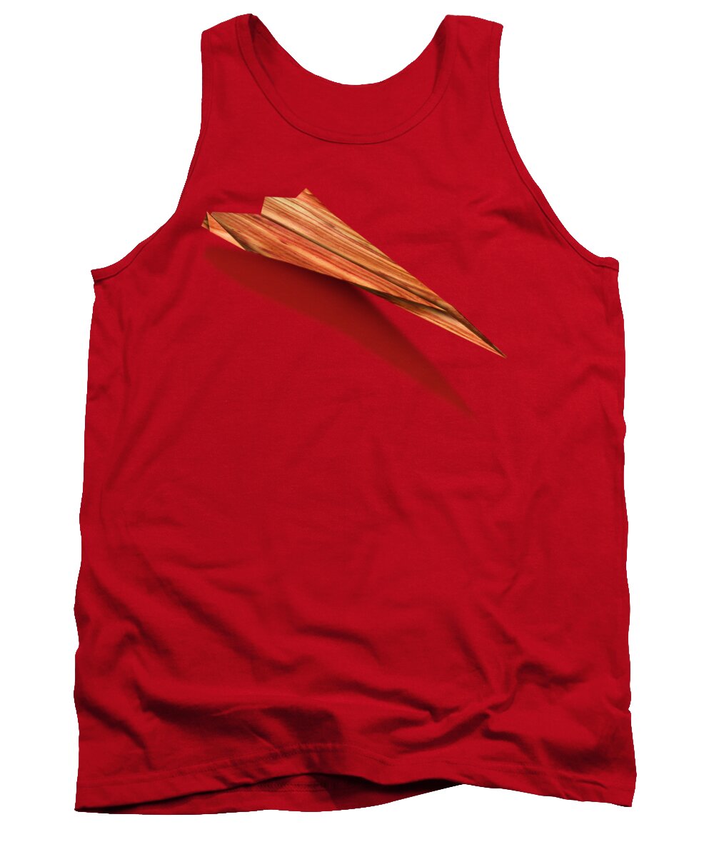 Aircraft Tank Top featuring the photograph Paper Airplanes of Wood 4 by YoPedro