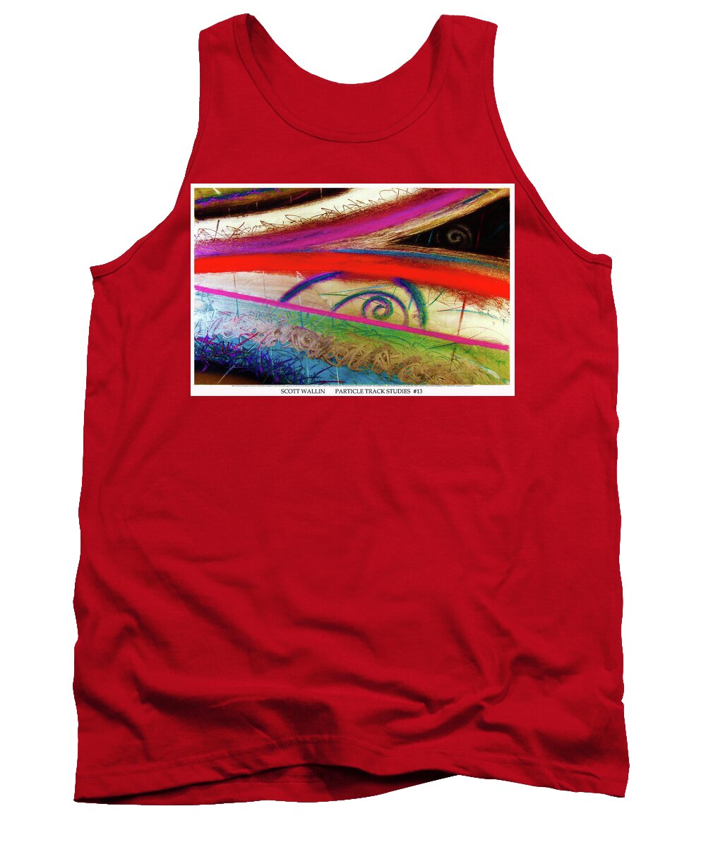 A Bright Tank Top featuring the painting Particle Track Study Thirteen by Scott Wallin