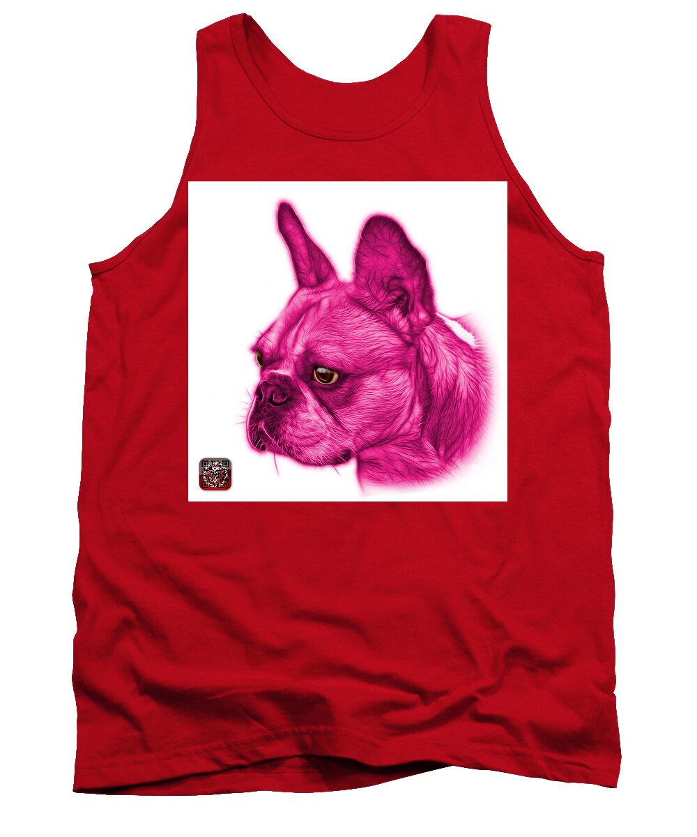 French Bulldog Tank Top featuring the painting Pink French Bulldog Pop Art - 0755 WB by James Ahn