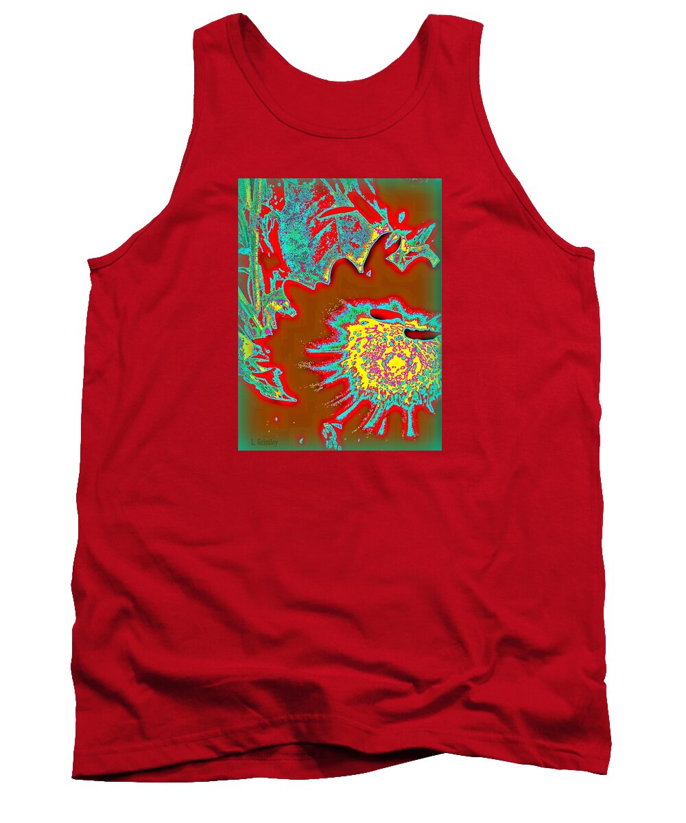 Pond Tank Top featuring the digital art Pond Life by Lessandra Grimley
