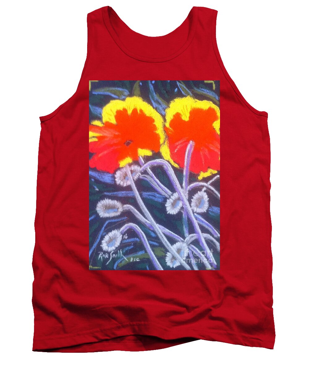 Pastels Tank Top featuring the pastel Poppies by Rae Smith