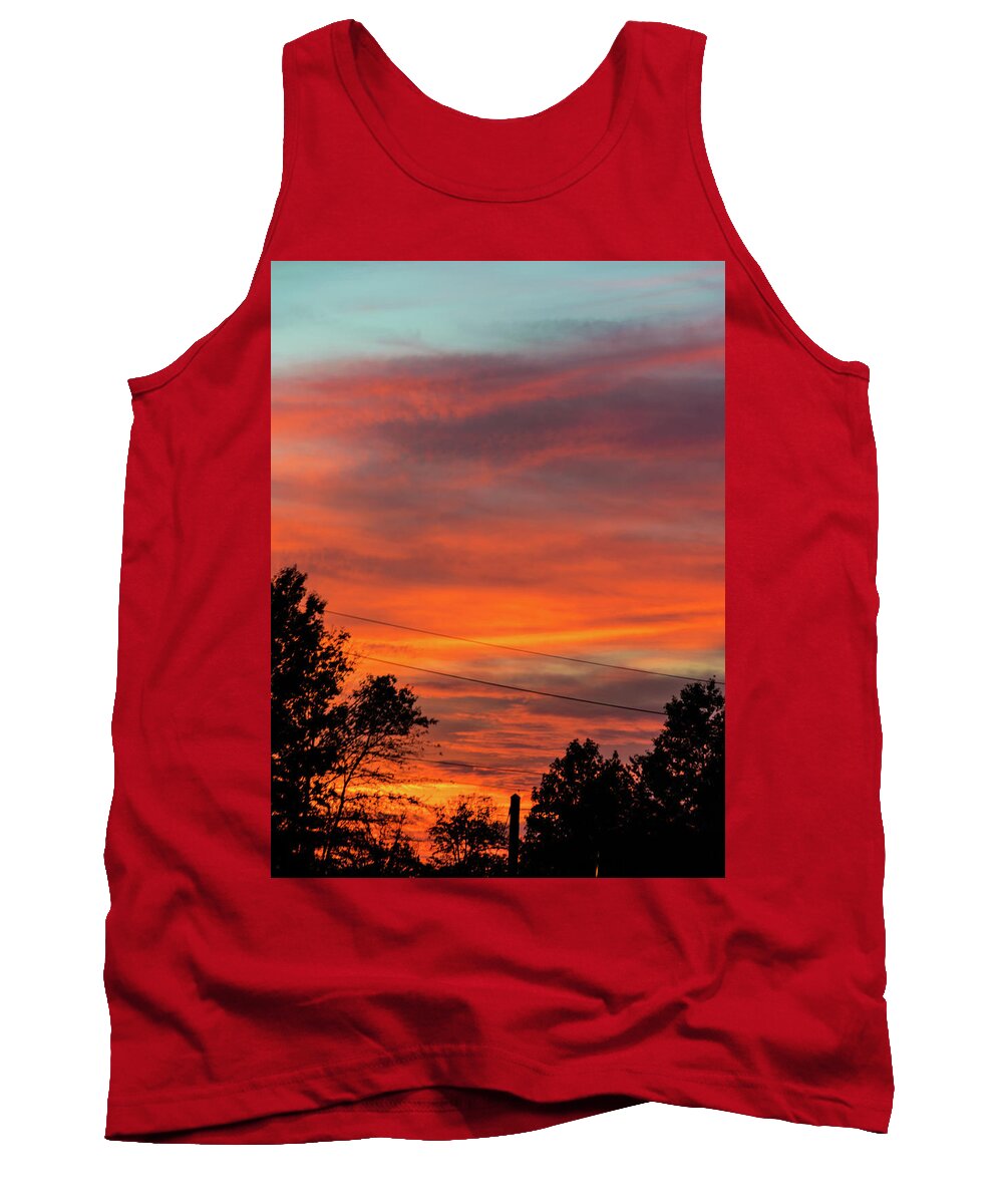 Princeton Tank Top featuring the photograph Princeton Junction Sunset by Steven Richman