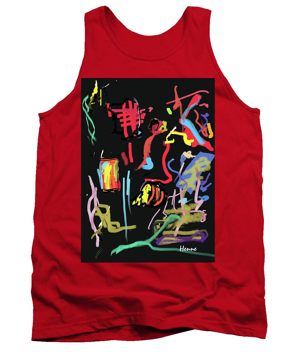 Digital Tank Top featuring the painting Progress of a Small Experiment by Robert Henne