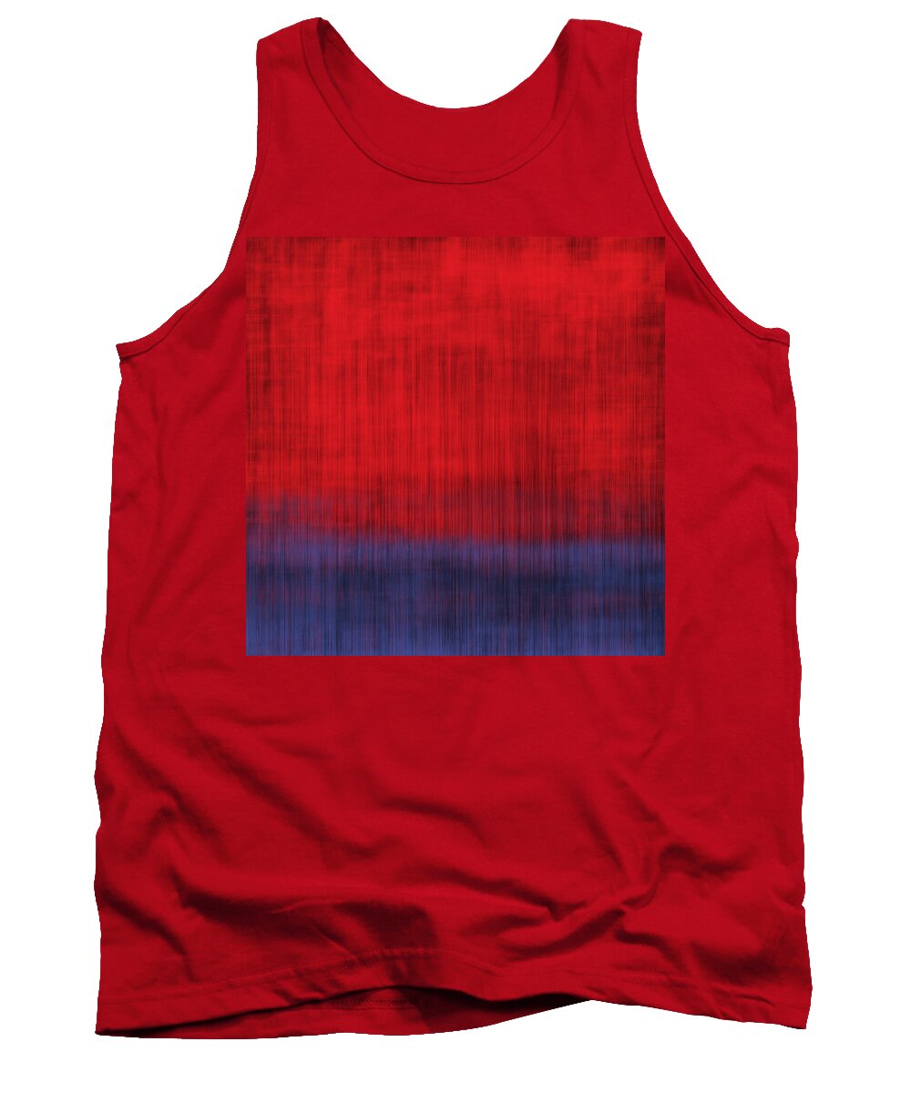 Red Tank Top featuring the painting Rain on a Hot Day by Julie Niemela
