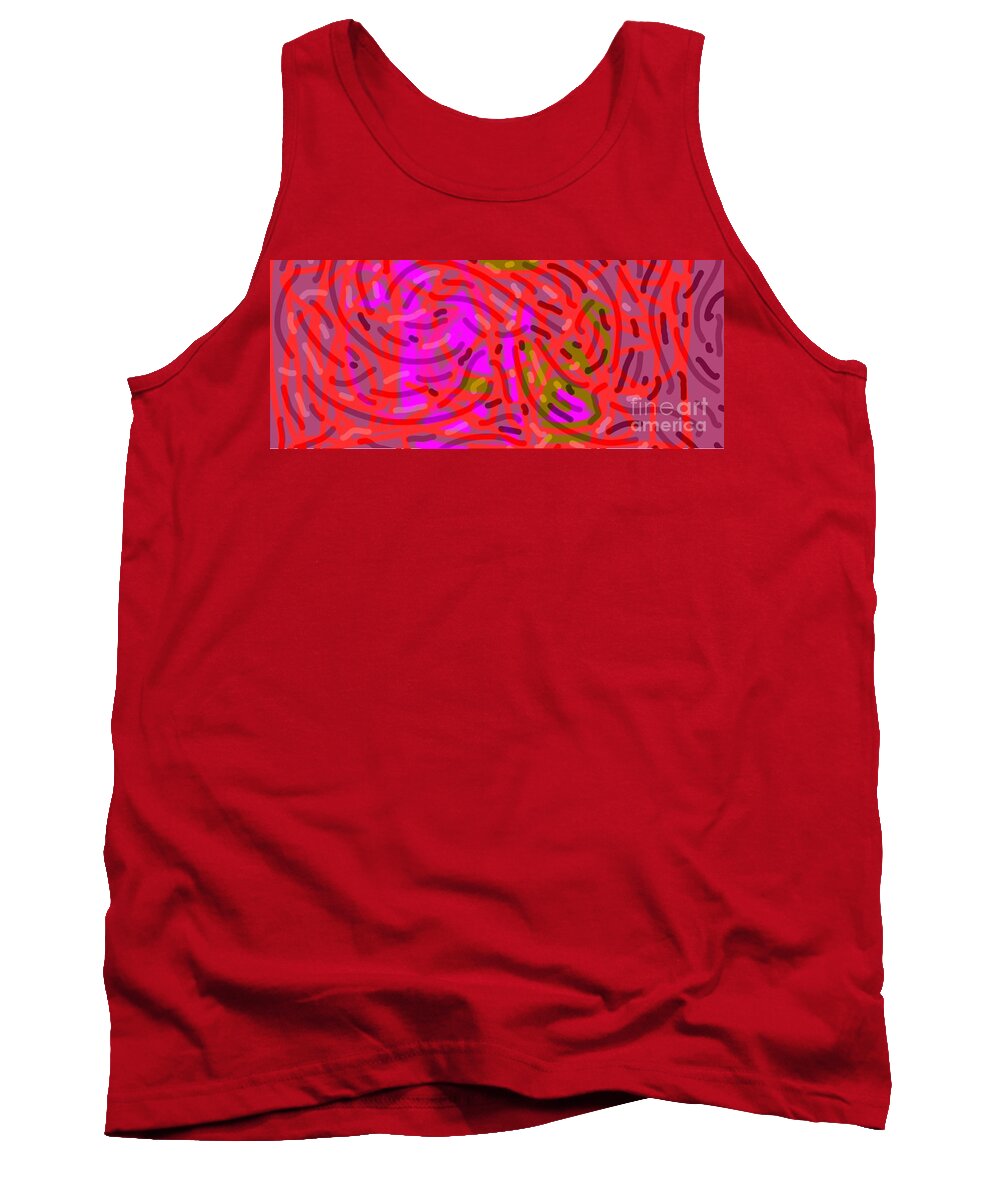 Red Tank Top featuring the digital art Red on Red by Joe Roache