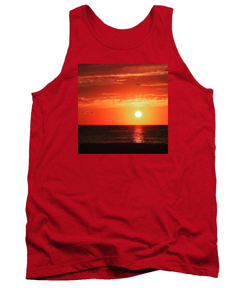 Sun Tank Top featuring the photograph Red Skies At Night by Justin Connor