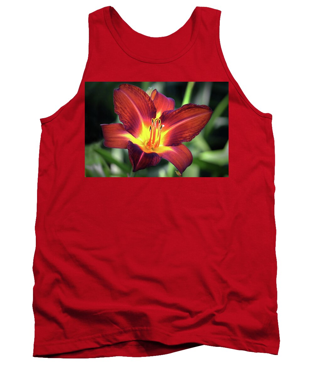 Lily Tank Top featuring the photograph Red Volunteer. by Terence Davis
