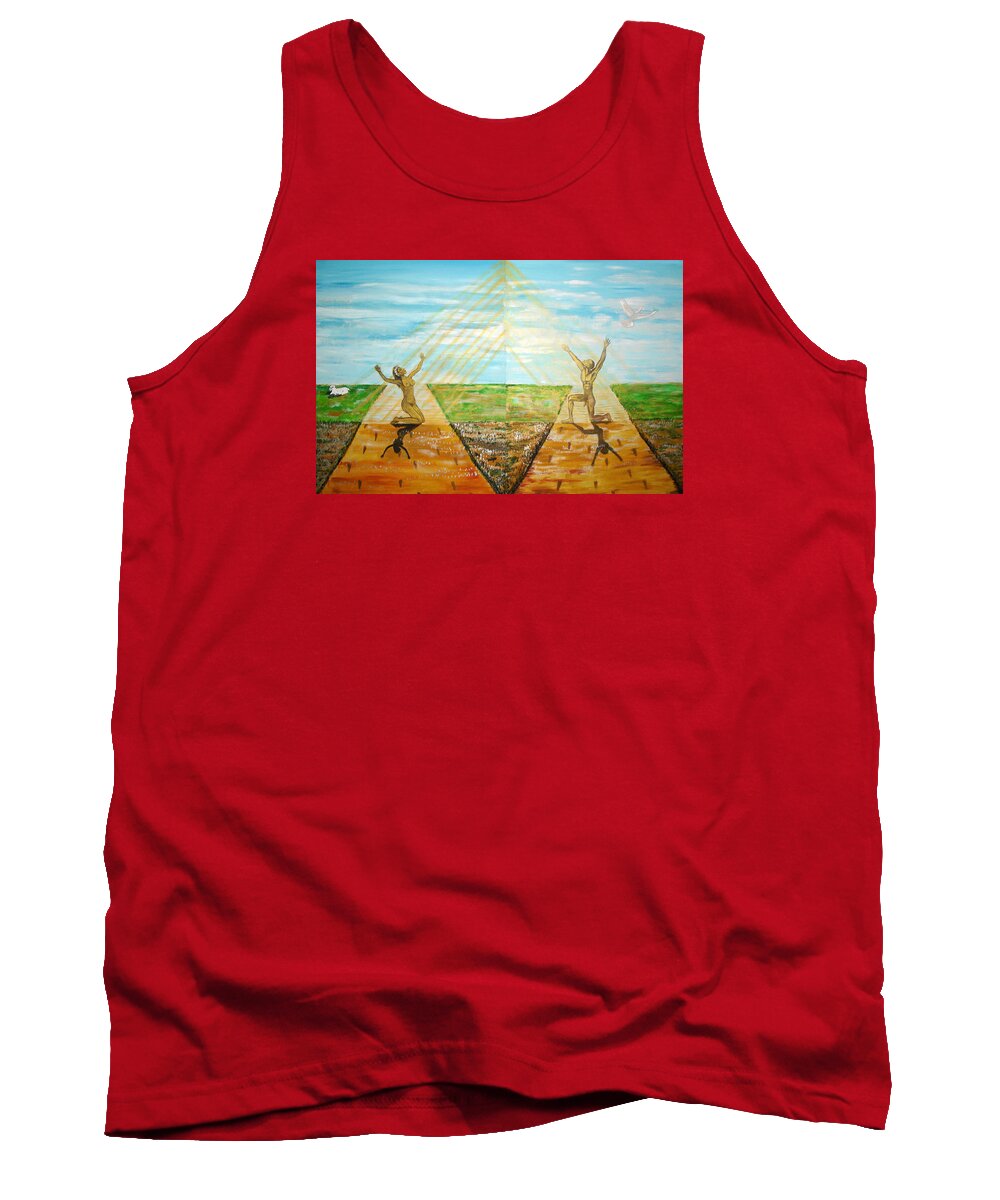 Surrealism Tank Top featuring the painting Redemption by Lee McCormick