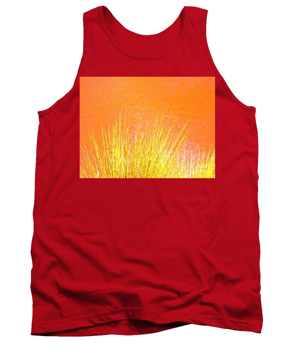 Abstract Tank Top featuring the photograph Resolute Reeds by Sybil Staples