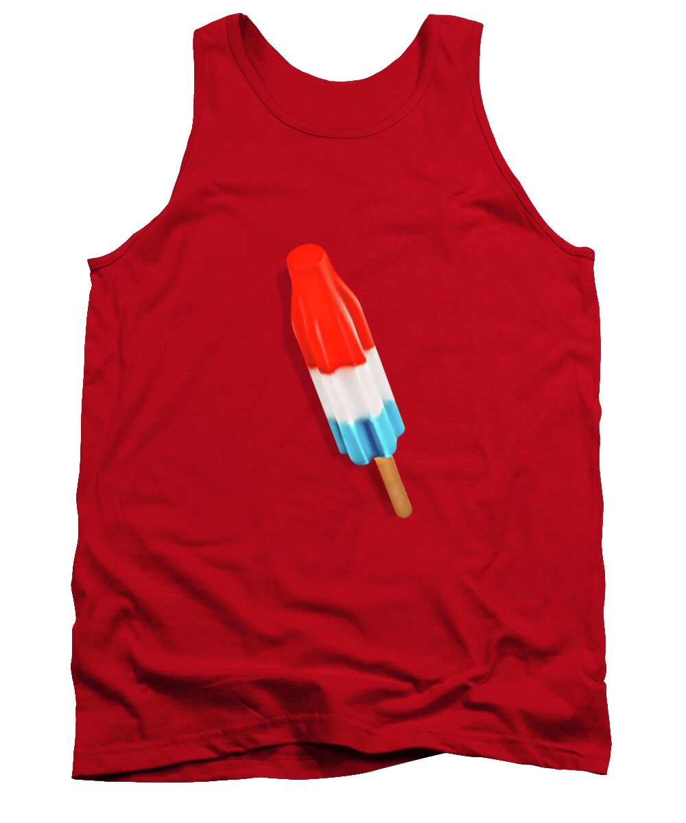 Rocket Pop Tank Top featuring the painting Rocket Pop Pattern by Little Bunny Sunshine