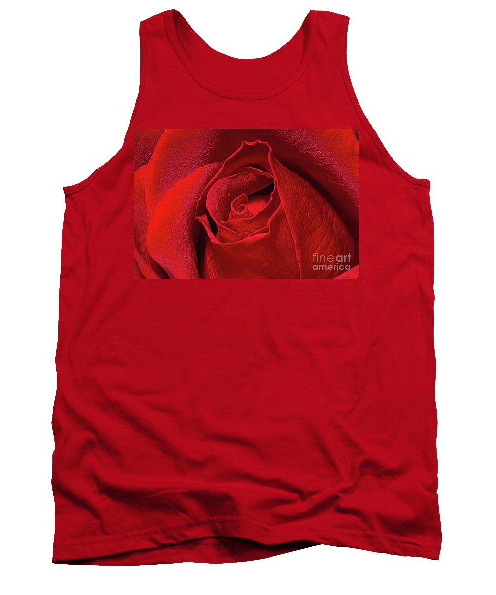 Close Up Tank Top featuring the photograph Rose Bud by Ray Shiu