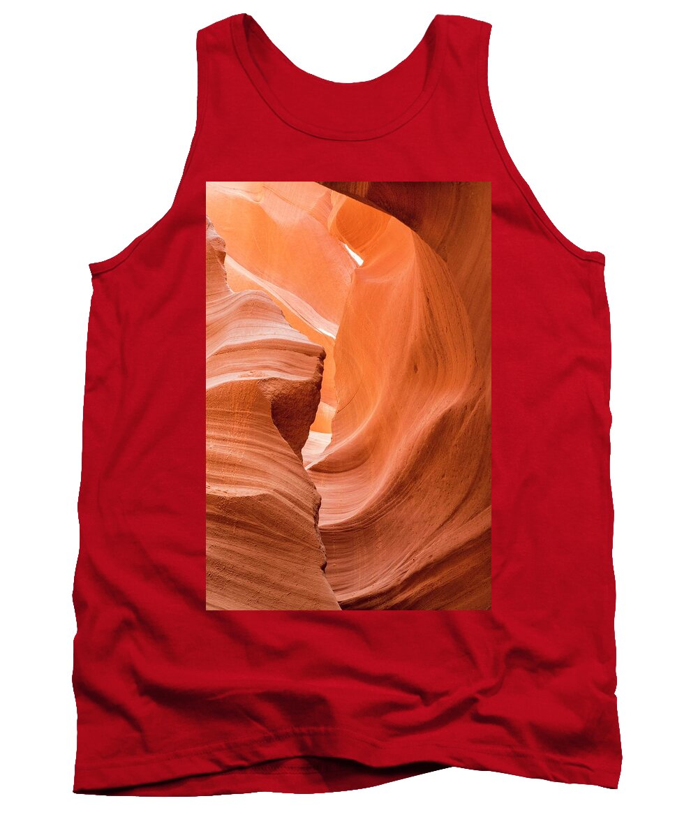 Antelope Canyon Tank Top featuring the photograph Sandstone Swirls by Jeanne May