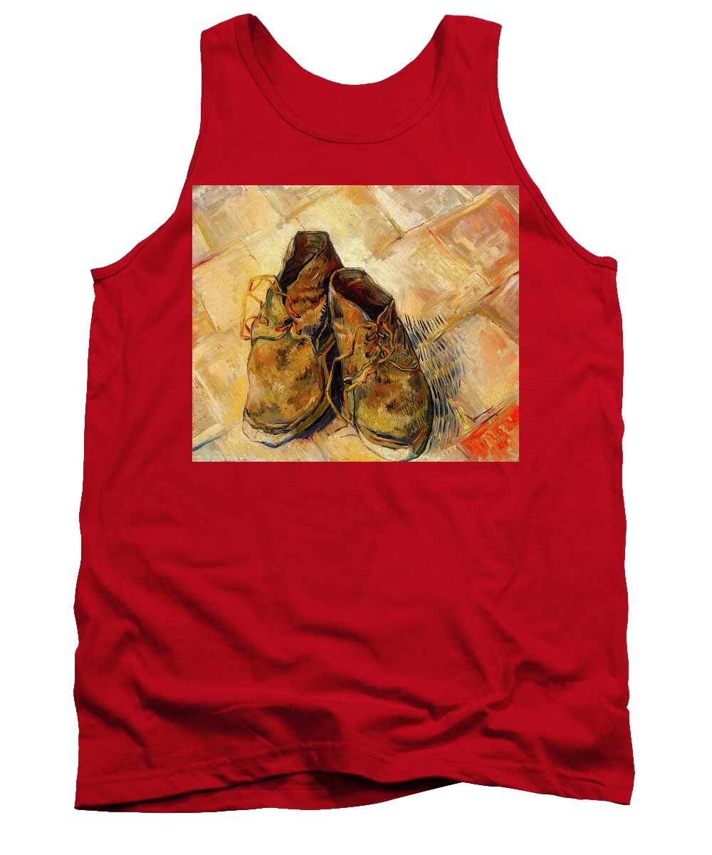 Painting Tank Top featuring the painting Shoes                  by Mountain Dreams