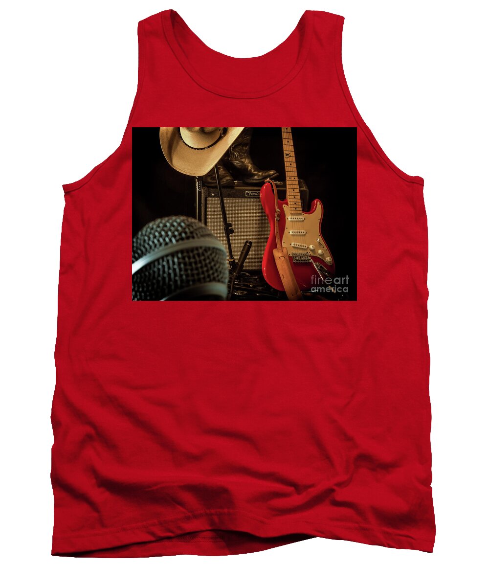 Guitar Tank Top featuring the photograph Show's Over by Robert Frederick